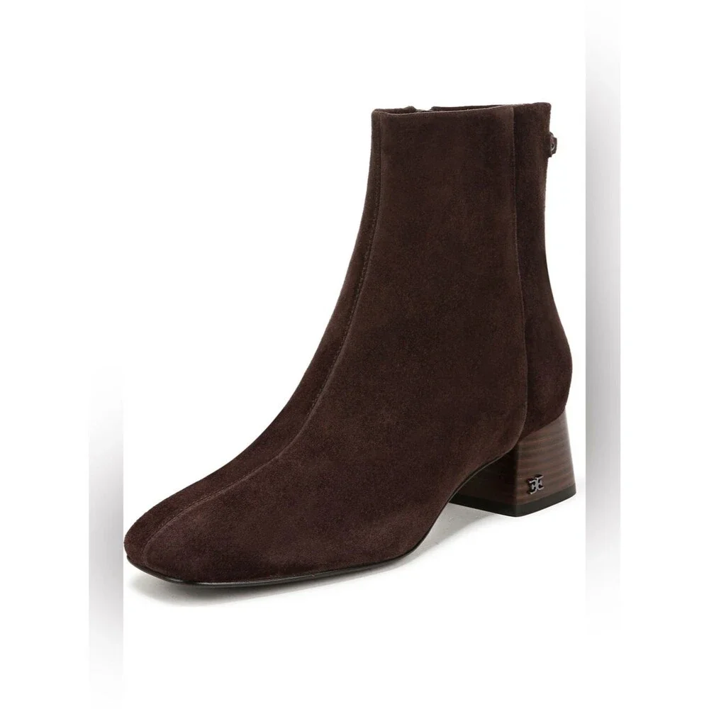 Sam Edelman Paige Brown Suede Ankle Boot in Cafe Noir size 10